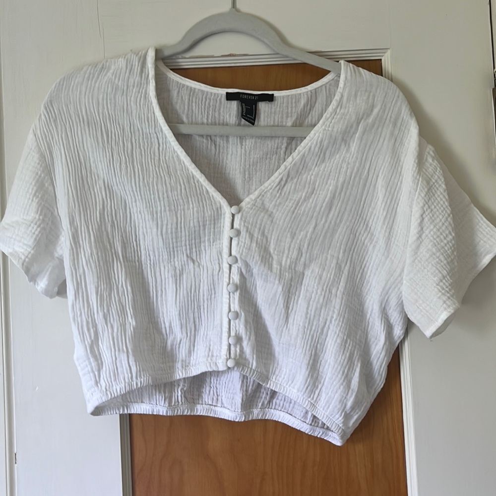 Forever 21 gauze crop top
